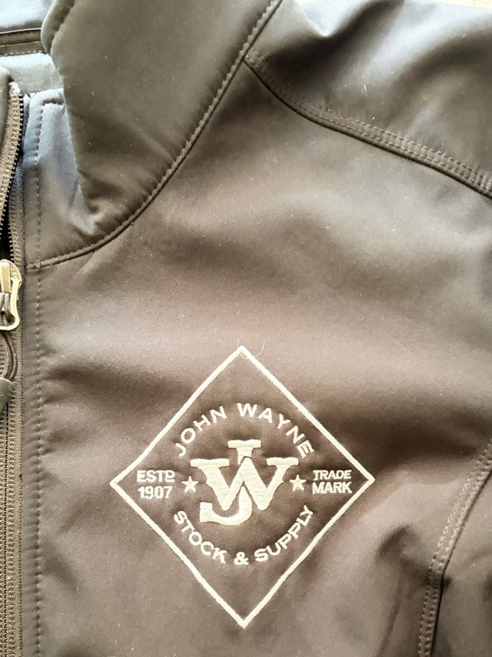 John Wayne Western Woman’s Fitted working  Black Softshell Jacket